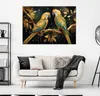 Leinwandbild Papageien Vögel Gold 90x60 Feeby Gold bild für Produktbild-Vorschau 2