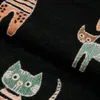 BRUBAKER Cashmirillo Damen Schal mit Katzen Muster - 70 x Produktbild-Vorschau 7