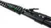 A close-up view of a black coiled hose with a green inner tube, attached to a black spray nozzle with a lever. Náhled obrázku produktu