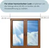 An illustration showing a window with a curtain rod extending beyond the window frame, with text providing installation advice. Produktbild-Vorschau