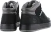 A pair of black Timberland hiking boots shown from the back and side. Produktbild-Vorschau