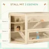 PawHut 3 Etagen Nagerkäfig, 6-eckig Kleintierkäfig, Produktbild-Vorschau 5