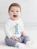 Baby Langarm-Shirt 1. Geburtstag Zahl 1 bzw. 2 mit Krone Produktbild-Vorschau 4