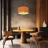 Hängeleuchte, Käfig-Design, Holzoptik braun,  H 120cm Produktbild-Vorschau 5