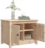 vidaXL Couchtisch 71x49x55 cm Massivholz Kiefer Produktbild-Vorschau 5