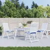 Cuscini per Sedia 4pz Strisce Bianche e Blu 40x40x7 cm Anteprima dell’immagine prodotto 2