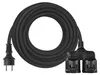 Verlängerungskabel 25 m / 2 Steckdosen / schwarz / Gummi / 250 V / 1,5 mm2 Produktbild-Vorschau