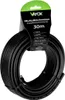 A coiled black coaxial cable with a product tag attached. Podgląd zdjęcia produktu