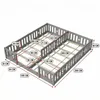ProximaX Doppelbett mit Zaun 90x200cm, Kiefernholzbett mit Produktbild-Vorschau 6
