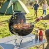Outsunny Holzkohlegrill BBQ Smoker mit Deckel Griff Produktbild-Vorschau 2