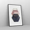 Gerahmtes Poster - Schwarzer Rahmen - Sechsecke Modern Gold Produktbild-Vorschau 8