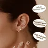 JeweBella Ohrringe Set Silber 925 Damen Zirkonia Creolen Produktbild-Vorschau 3