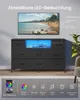 SONGMICS Kommode mit 8 Stoffschubladen, TV-Schrank mit LED Produktbild-Vorschau 4