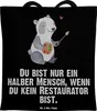 Mr. & Mrs. Panda Tote Bag Restaurator Herz - Schwarz - Produktbild-Vorschau 1