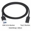 P36 USB C Buchse auf USB 3.0 Stecker Kabel Adapter 100cm Produktbild-Vorschau 2