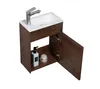 Badplaats Gäste-WC Waschtisch Set Sinta 40 x 22 cm Walnuss Produktbild-Vorschau 2