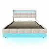 Cama boxspring INONEFT de 140x200 cm con LED y USB, Vista previa de la imagen del producto 17