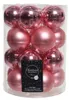 Weihnachtskugeln Glas 6cm x 20 Stück - Lippenstiftrosa Produktbild-Vorschau 1