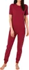 Damen Pflegeoverall kurzarm Schlafanzug mit langen Bein und Produktbild-Vorschau 1
