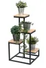 DanDiBo Blumentreppe Metall Schwarz Holz 75 cm Produktbild-Vorschau 1