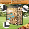 Półka na drewno do kominka Ikodm, wymiary 185 × 70 × 185 Podgląd zdjęcia produktu 5