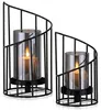 Relaxdays Windlicht 2er Set, Glaszylinder mit Produktbild-Vorschau 1
