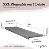 XXL Klemmkissen mit 1 Leiste, Sitzauflage Bank, weich Produktbild-Vorschau 3