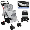 Klappbar Hundewagen 2 in 1 Hundebuggy Bis 20kg,Pet Stroller Produktbild-Vorschau 5