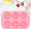 6 slotů DIY Mooncake Mold Cake Ice Cream Mýdlo Making Mould Náhled obrázku produktu 3