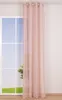 Ösengardine Leinenoptik uni rosa 140x260cm Produktbild-Vorschau 2