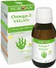 A box and a bottle of Norsan Omega-3 Vegan supplement. Náhľad obrázku produktu