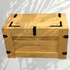 Rustikale Holztruhe auf Rädern 80 cm. Truhe mit Holzdeckel Produktbild-Vorschau 7
