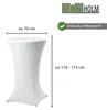 10x Stehtischhusse Stretch 70 cm weiß Tischdecke Husse Produktbild-Vorschau 2