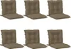 vidaXL Cuscini per schienale basso 6 pz. Tessuto Melange Anteprima dell’immagine prodotto 4