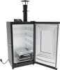 An open electric smoker with shelves and a smoke generator visible inside. Produktbild-Vorschau
