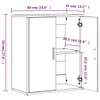 vidaXL Kredens biały 60x31x70 cm Materiał drewnopochodny Podgląd zdjęcia produktu 8