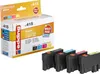 A product box of printer ink cartridges with four cartridges displayed in front of it. Anteprima dell’immagine prodotto