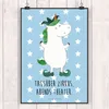 Mr. & Mrs. Panda Bild Einhorn Joker DIN A2 - Blau Pastell - Produktbild-Vorschau 2