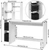 WOLTU Schreibtisch mit Regal, Stauraum, aus Holzwerkstoff, Produktbild-Vorschau 3