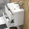 AICA Badmöbel-Set 60cm HALMON hochglanz Weiß Produktbild-Vorschau 3
