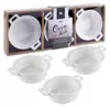 A product package containing three white ceramic oven dishes. Náhled obrázku produktu