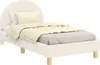 vidaXL Kinderbettgestell mit Kopfteil Creme 80 x 160 cm Produktbild-Vorschau 1