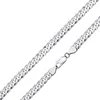 MATERIA Herren Panzerkette Silber 925 6mm flach rhodiniert Produktbild-Vorschau 1