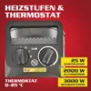 HECHT 3543 Heizlüfter Keramik Elektro | 3000 W | bis 30 m² Produktbild-Vorschau 7