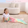 100 x 43 cm Meerjungfrauenschwanz-Decke für Kinder 2-8 Produktbild-Vorschau 7