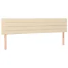 Kopfteile Creme 160x5x78/88 cm Stoff Produktbild-Vorschau 1