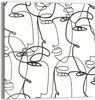 DEQORI Glasbild Echtglas 30x30 cm 'Linien formen Gesichter' Produktbild-Vorschau 1