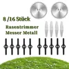 16 Stück Rasentrimmer Messer Metall Rasentrimmer Produktbild-Vorschau 1