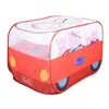 A pop-up play tent shaped like a red car with Peppa Pig characters on it. Náhled obrázku produktu