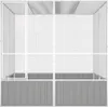 vidaXL Vogelkäfig Grau 213,5x217,5x211,5 cm Verzinkter Produktbild-Vorschau 2